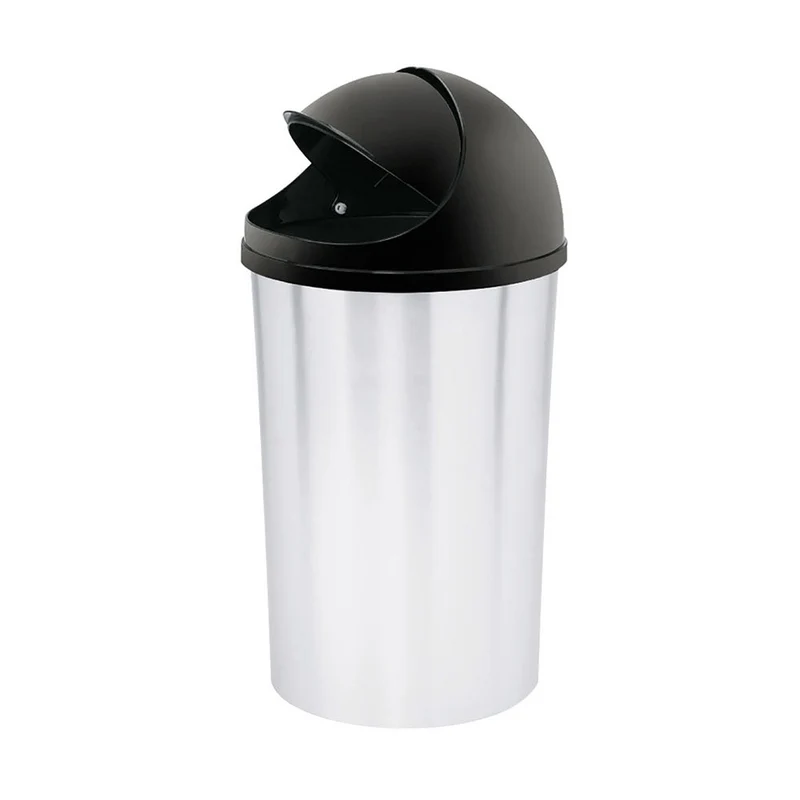 Papelera Tapa Móvil 10 Litros In Mold Negro