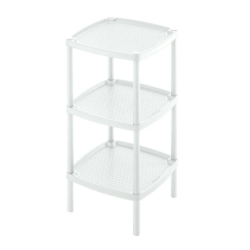 Mesa Multiusos Cuadrada de 3 Niveles Blanco