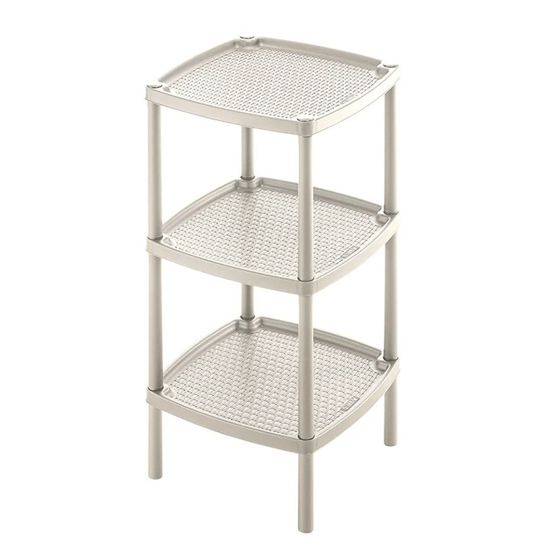 Mesa Multiusos Cuadrada de 3 Niveles Taupe