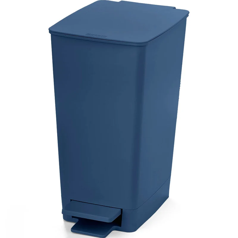 Basurero Pedal Slim 8 Litros Azul Petróleo
