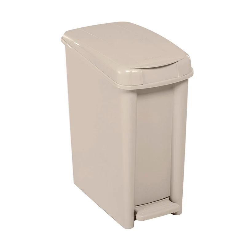 Basurero Pedal Delgado 10 Litros Taupe