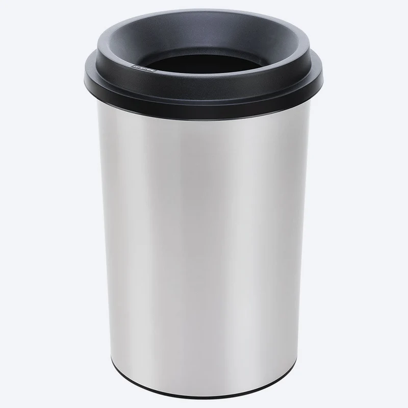 Papelera Evo Apariencia Metal 50 L Negro