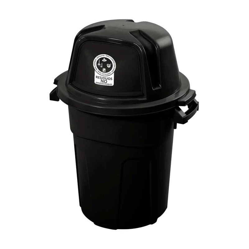 Basurero Manejo Residuos 100 Litros Negro