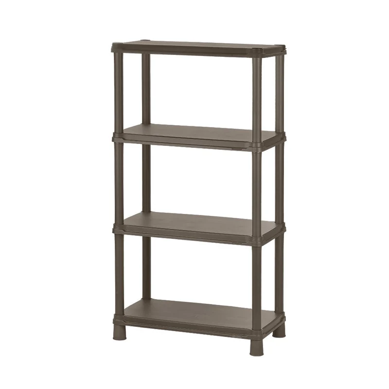 Estante Multifuncional de 4 Niveles Sólido 15" Mocca