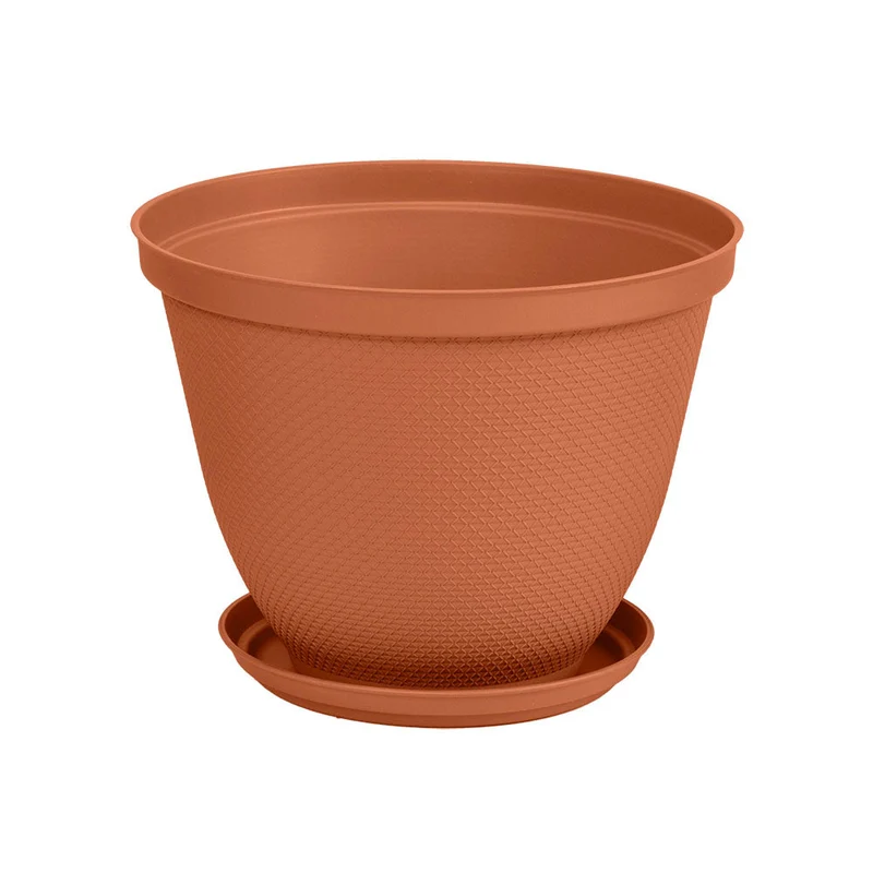 Matera Redonda Rafia 30 cm con Plato Terracota