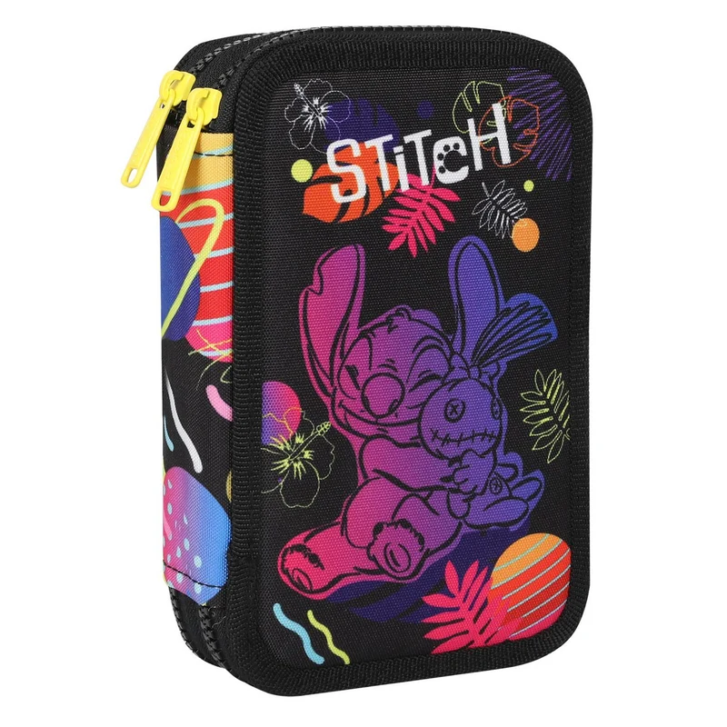 Estuche Coolpack, dos compartimentos, con accesorios, Stitch, Jumper 2
