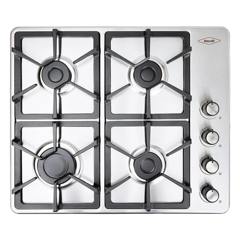 Estufa de Empotrar Haceb Inox 60x51 cm, Hierro Fundido a Gas Propano