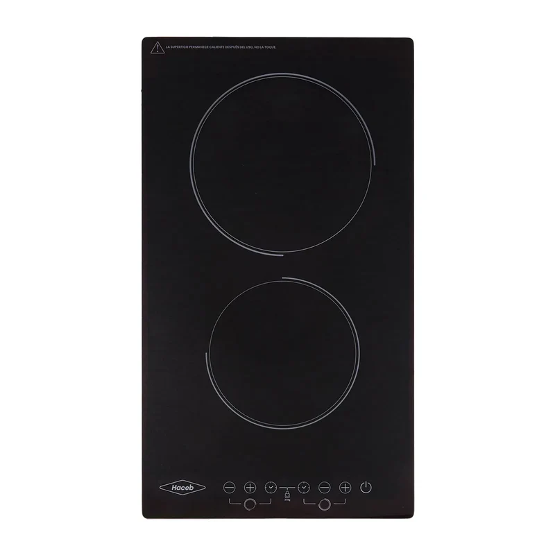 Estufa de Empotrar Vitrocerámica Negra 30 cm Eléctrica 220V Haceb