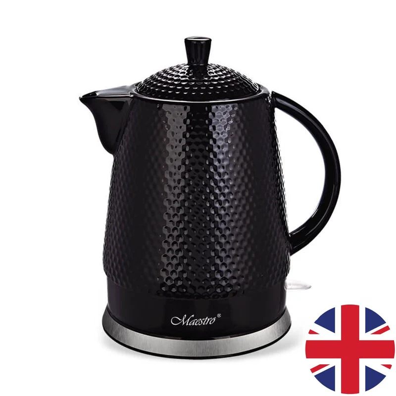 Hervidor cerámico Maestro, 1,5 litros de capacidad, 1500 W, negro, MR069 enchufe RU