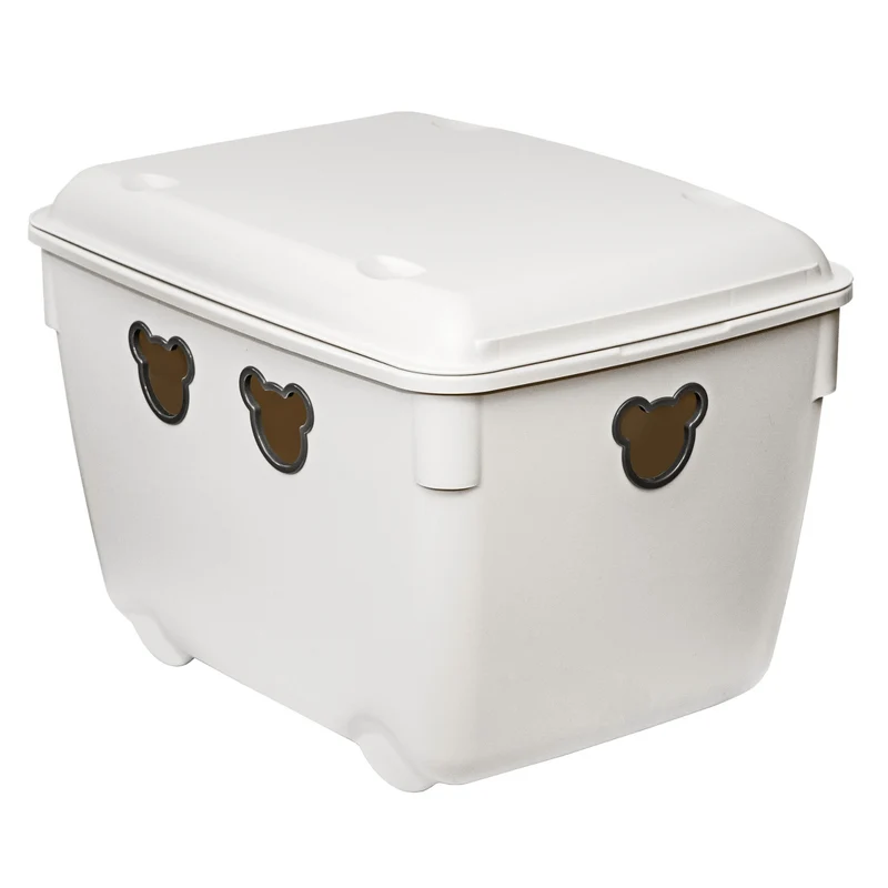 Papelera Branq, 40l, resistente, blanco antiguo, Oso