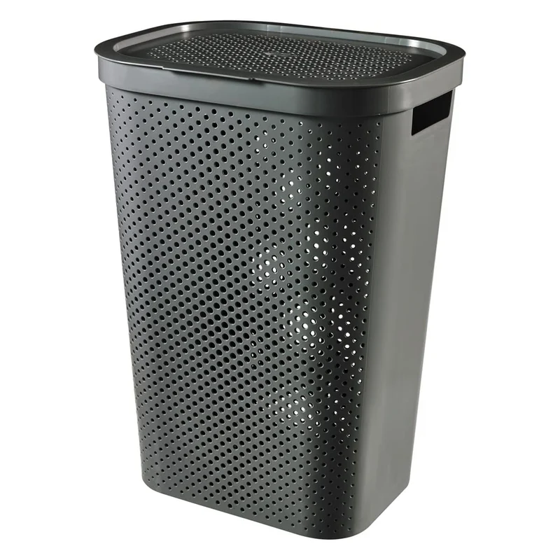 Curver Infinity Cesto de la ropa reciclado 60L gris oscuro