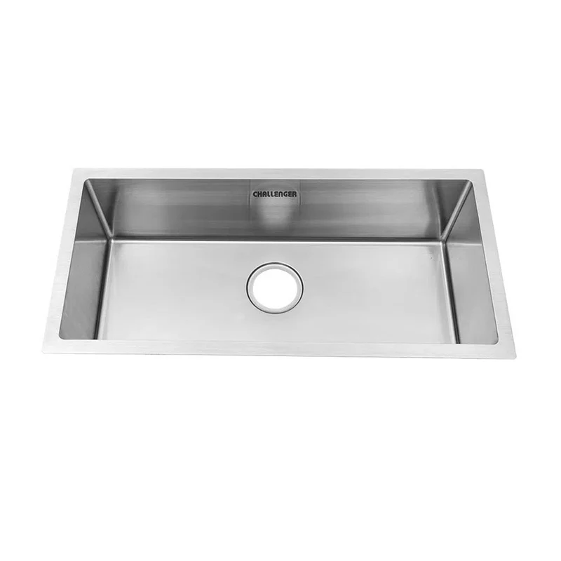 Lavaplatos de Submontar Sencillo Acero Inoxidable 78 cm Challenger, Color Gris