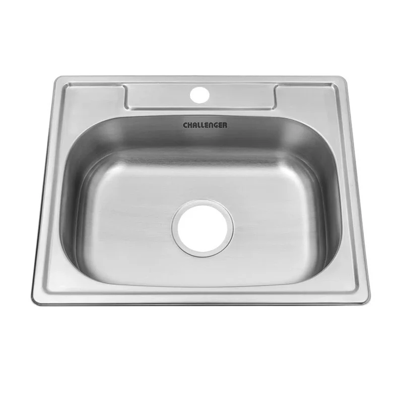 Lavaplatos de Empotrar Acero Inoxidable 53cm Challenger, Color Gris
