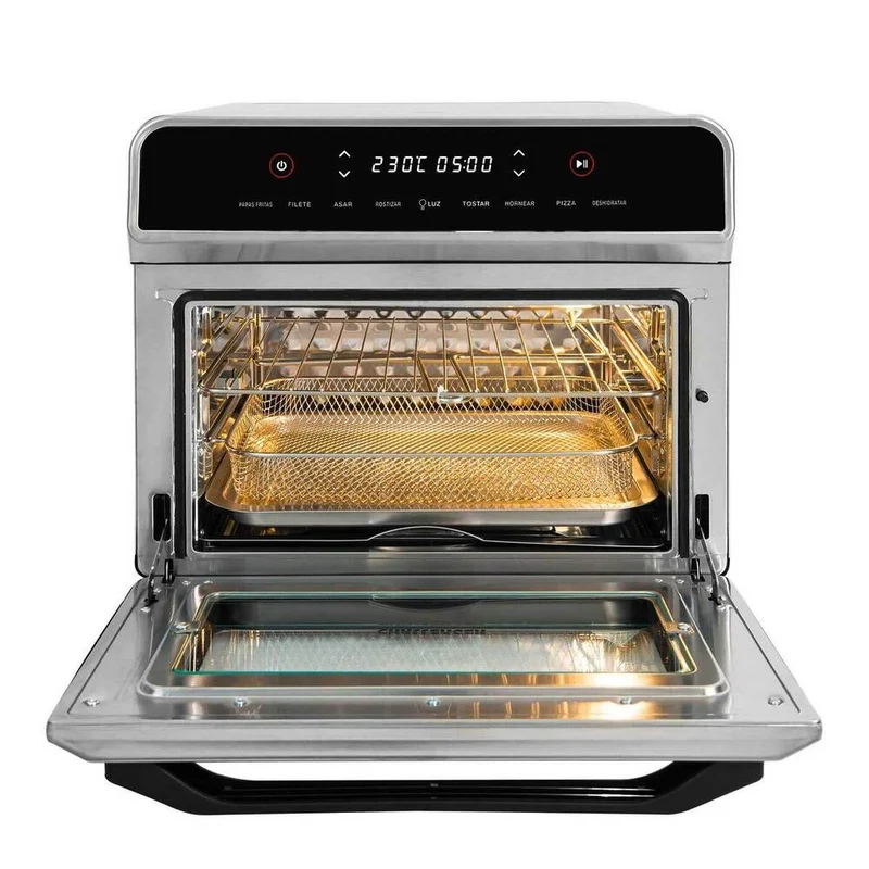 Horno Freidor de Aire con Panel Digital 23L Challenger, Color Gris