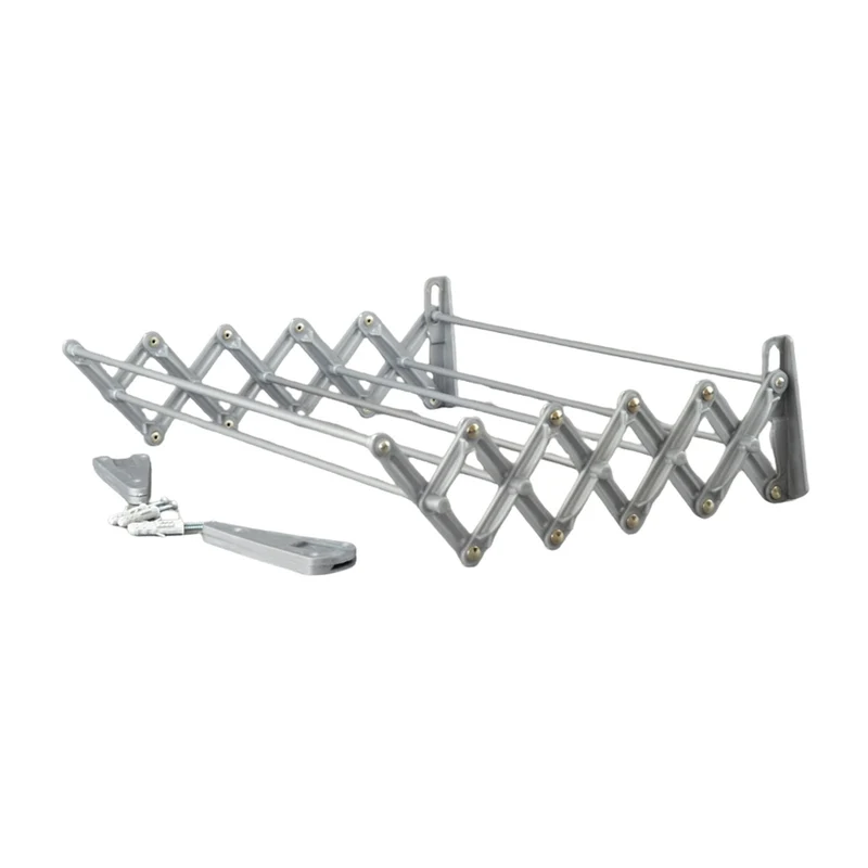 ABJ Secadora de ropa, de pared, plegable, gris, 100 cm