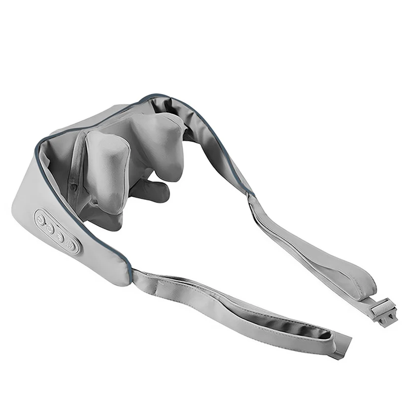 Media-Tech Masajeador de hombros y cuello. Shiatsu, manos de imitación 5D, 6 cabezales de masaje, 3 modos, 3 velocidades, inalámbrico, puerto de carga USB-C