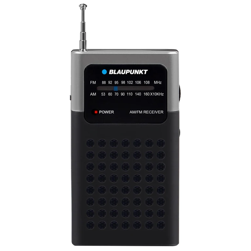 Radio de bolsillo AM/FM Radio portátil Antena telescópica Tamaño de bolsillo Altavoz incorporado de 1,5" Funciona con pilas