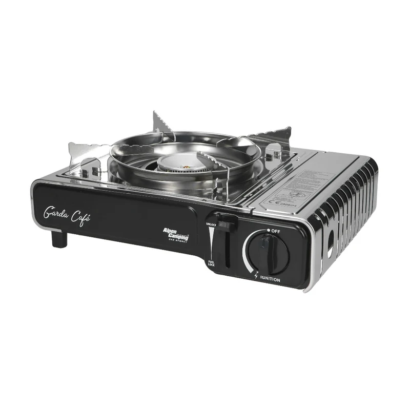 Alpen Camping Cocina Turística para Cartucho de Gas, 2,2 kW, Garda Cafe