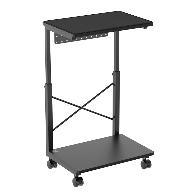 NanoRS Carrito de Ordenador de CPU con Altura Ajustable con Estante de hasta 80 kg | Carro portátil para PC con Espacio de Almacenamiento | Flexible con Ruedas | Estante Resistente al Agua | RS430