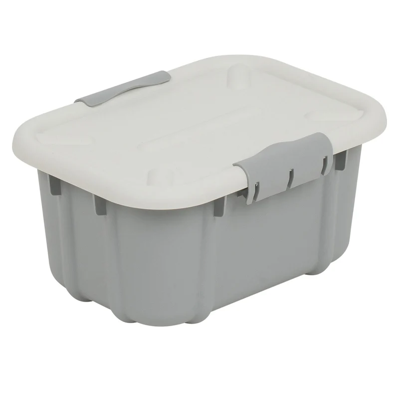 BranQ Velur 3.6L Contenedor de almacenamiento con tapa gris claro