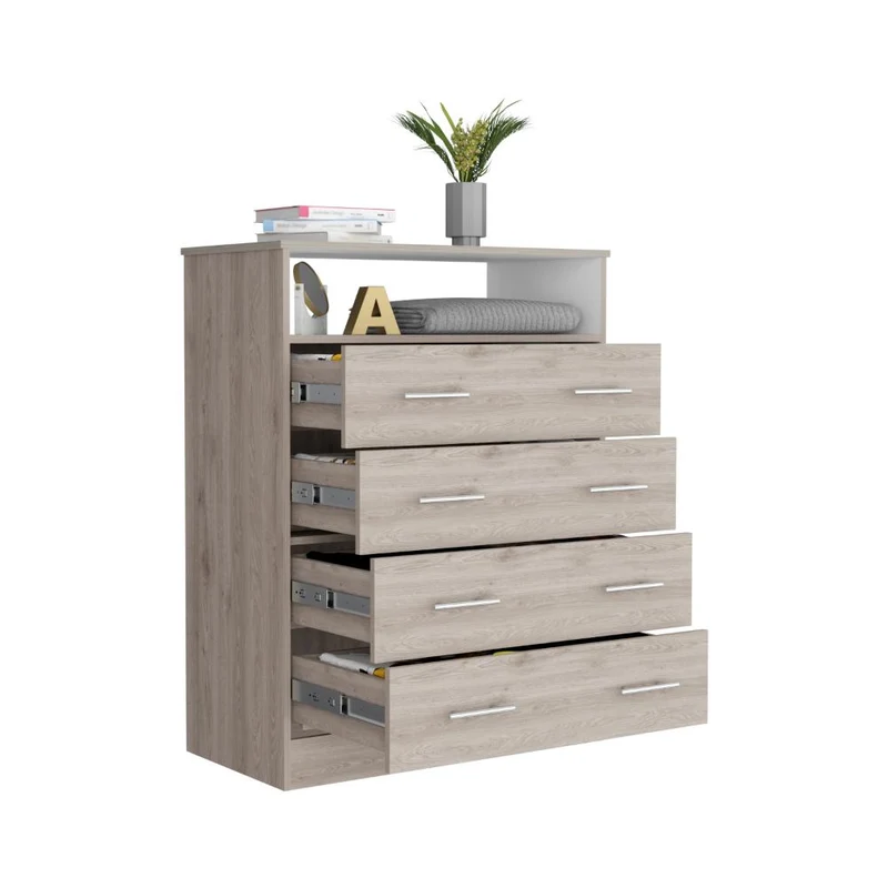 Organizador Barlovento, Humo y Blanco, con Cuatro Cajones y un Entrepaño ZF