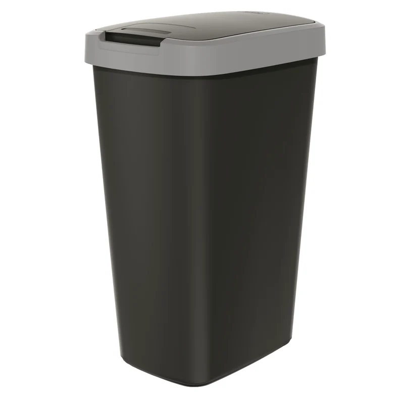 Keden COMPACTA Q Papelera con tapa - gris liso 45l
