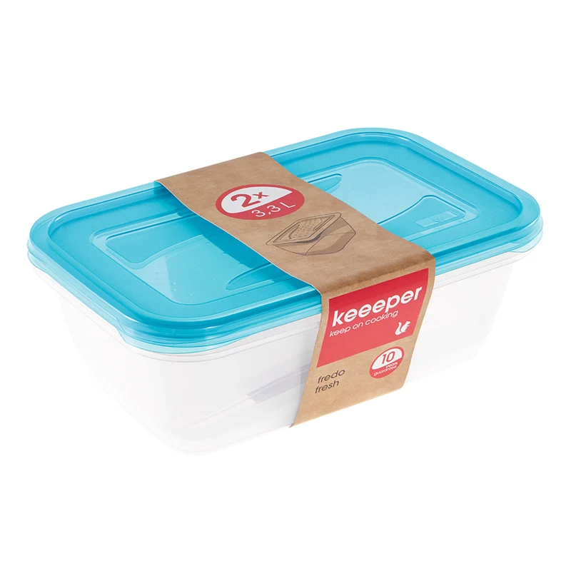 Lote de 2 recipientes Keeeper Fredo Fresh de 3,3 l para alimentos