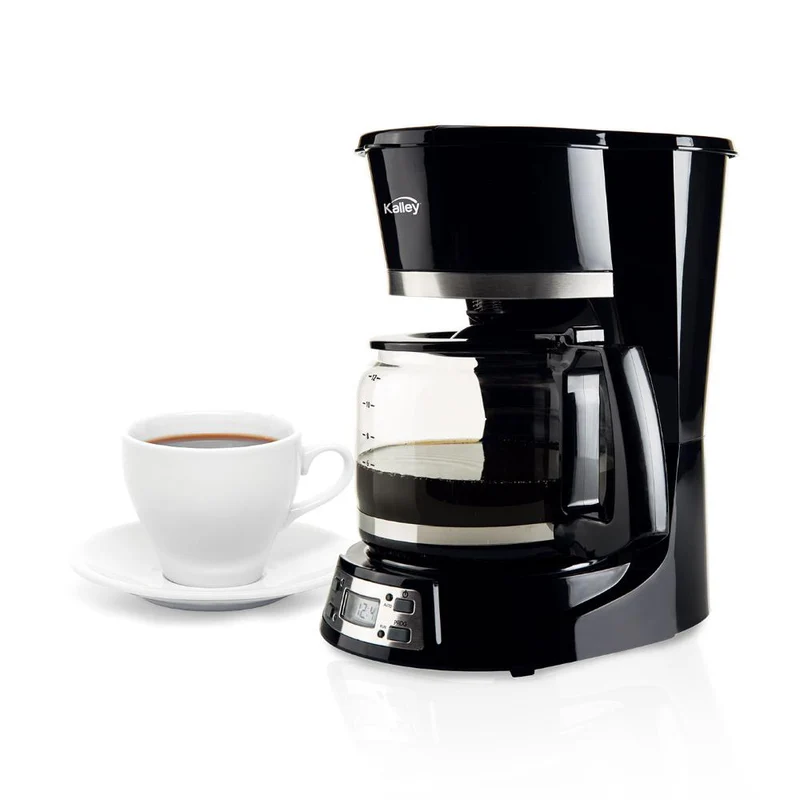 Cafetera Kalley Digital 12 Tazas K-Mcd, Color Negro