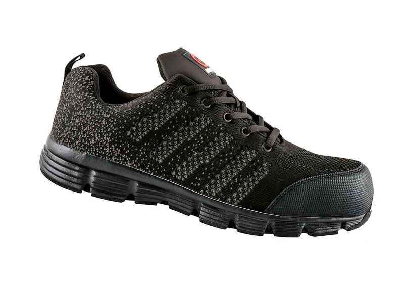 Zapatos de trabajo transpirables LUMO S1P, zapatos de seguridad para hombre, con doble aislamiento contra el frío, protección EN20347 AVACORE NEGRO GRIS Talla 42
