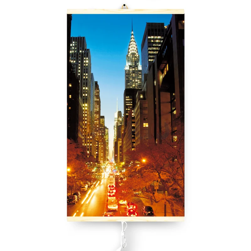 Calefactor infrarrojo - Panel calefactor flexible 430W con regulador TRIO patrón 2 Manhattan, Dimensiones 100x57cm