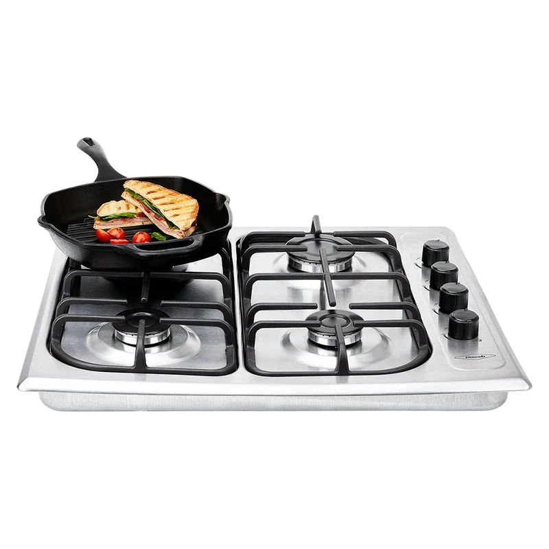 Estufa de Empotrar Haceb Inox 60x51 Hierro Fundido a Gas Propano