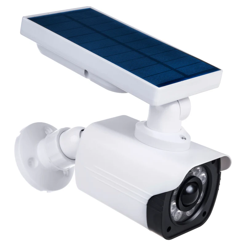 Cámara solar falsa, LED intermitente, sensor de movimiento, iluminación LED, pegatina gratuita, SOL1800S