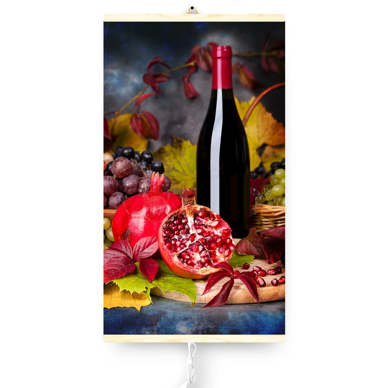 Panel de calefacción de infrarrojos flexible 430W con regulador TRIO diseño 8 vino, dimensiones 100x57cm