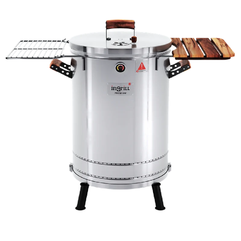 Ahumador y Barril Asador Grande Premium 45 Libras