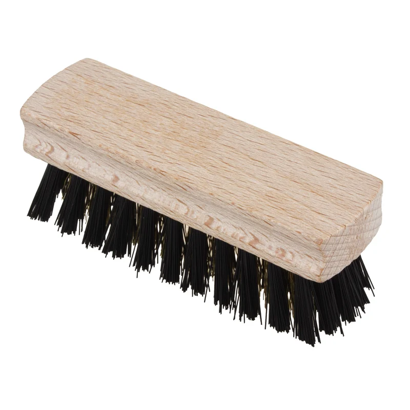 Cepillo de Gamuza, Cepillo para Limpieza de Calzado, Madera de Haya, Rayado con Alambre de Latón, 047/26