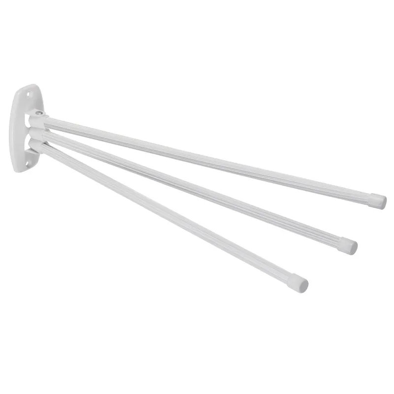 Toallero en barra con brazos móviles incl. kit de montaje blanco