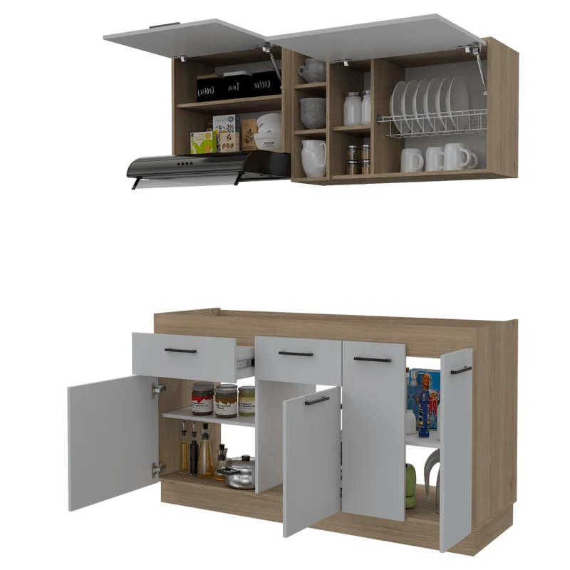 Cocina Integral Galapa, Beige y Blanco, No Incluye Mesón