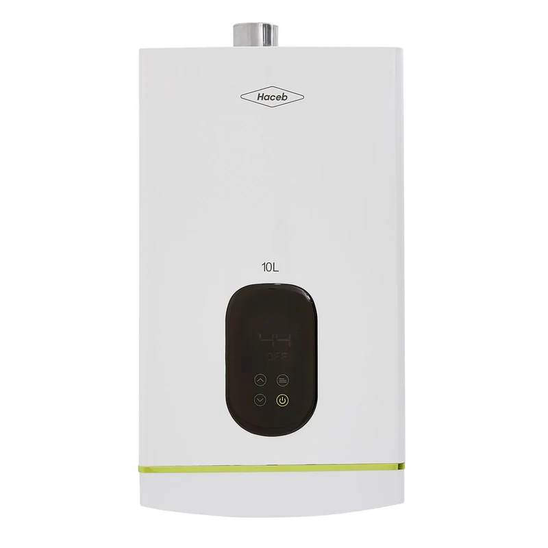 Calentador de Agua Haceb de Paso a Gas Natural Tiro Forzado Modulante Coral 10 Litros Blanco