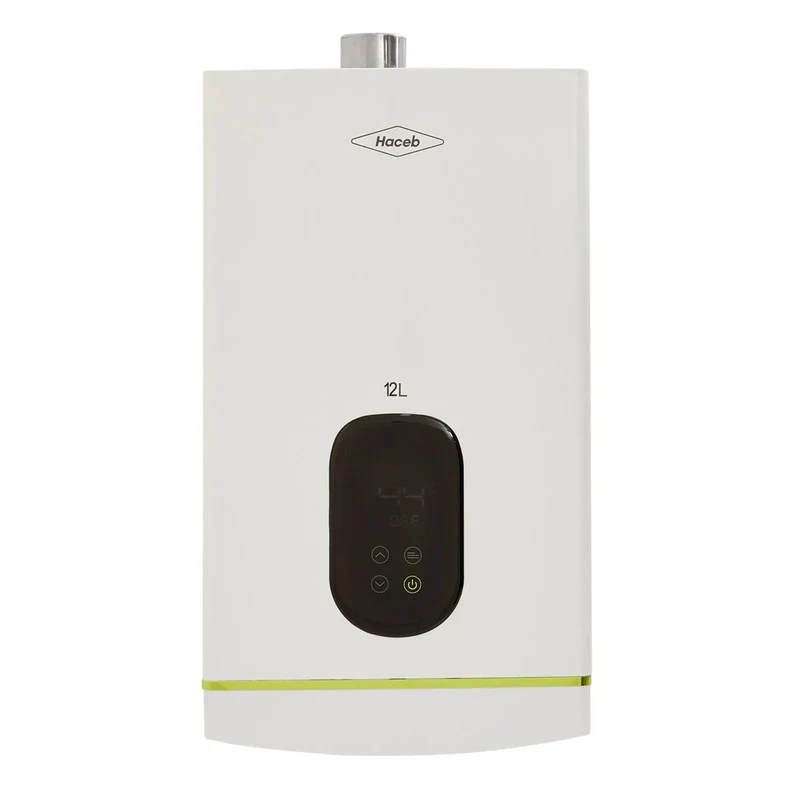 Calentador de Agua Haceb de Paso a Gas Natural Tiro Forzado Modulante Coral 12 Litros Blanco