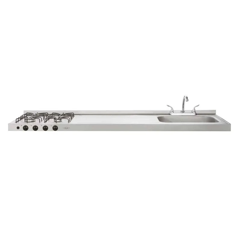 Mesón Ovata Inox 1.80 Metro Pozuelo Derecho Gas Natural Haceb