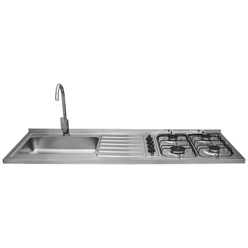 Mesón Haceb 1.50 Metros Pozuelo Izquierdo Gas Natural con Encendido Eléctrico Haceb