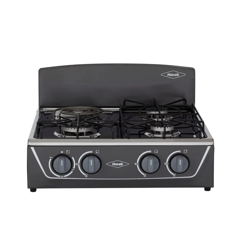 Estufa de Mesa Avellana Torre Mixta 3x1 Gas Propano Plata