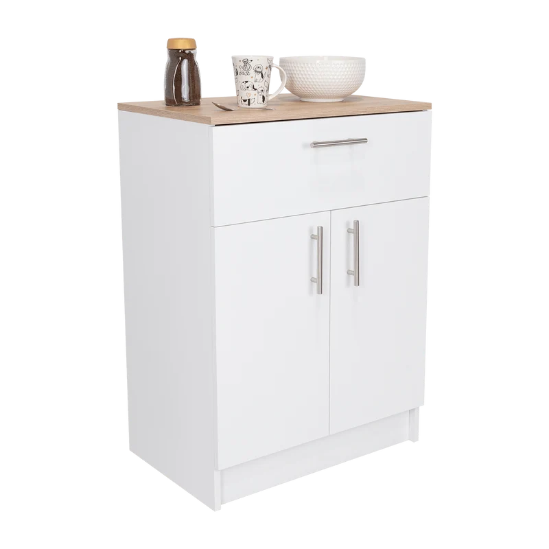 Organizador Multiusos Deneb, Blanco y Café Claro, con Dos Puertas Batientes ZF