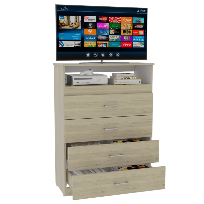 Organizador Barlovento, Beige y Blanco, con Cuatro Cajones