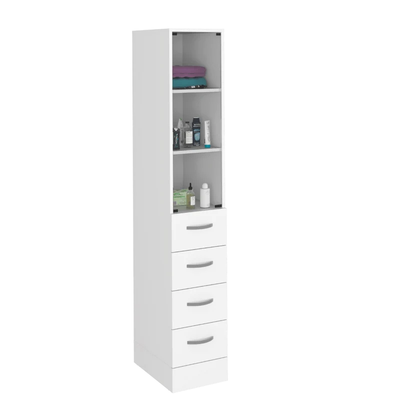 Organizador de Baño Picasso, Blanco, con Cuatro Cajones Deslizables ZF