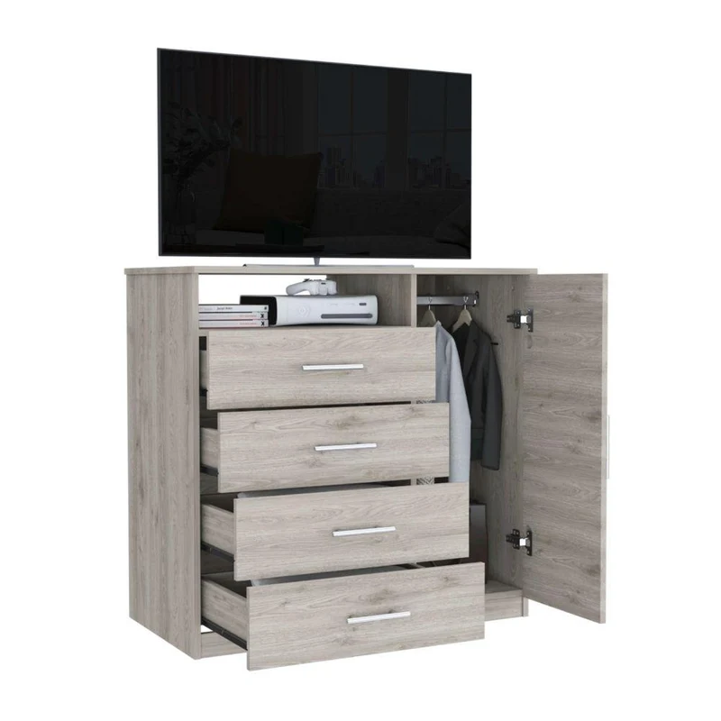 Organizador Barlovento, Humo, con Cuatro Cajones y una Puerta