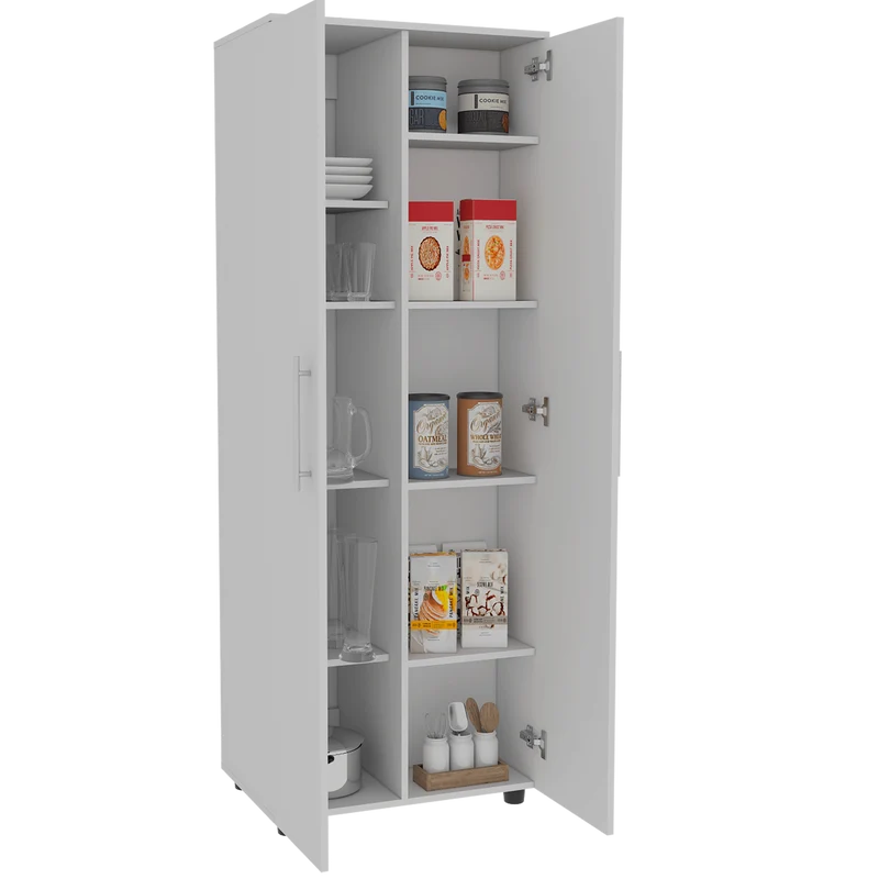 Alacena Izaro, Blanco, Variedad de Entrepaños y Gran Capacidad para Almacenamiento