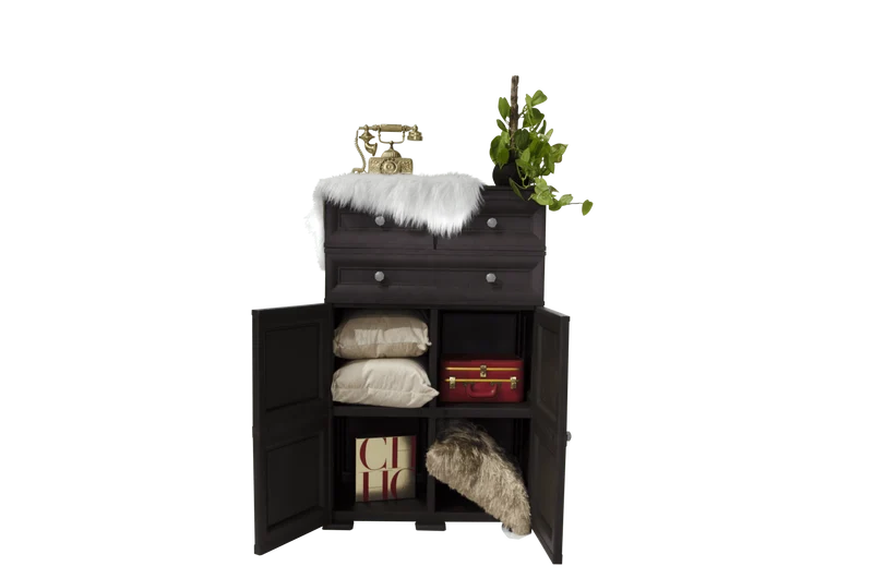 Mueble Organizador Elegance Picasso, Wengue, con Tres Cajones Deslizables