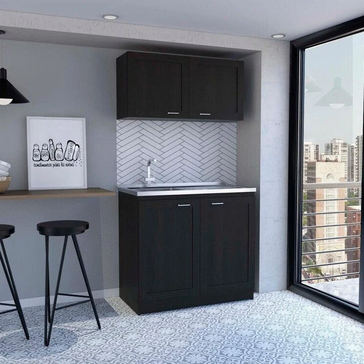 Cocina Integral Toronto, Wengue, Incluye Mesón Izquierdo ZF