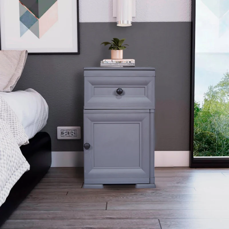 Mueble Organizador Elegance Tiziano, Gris, con Dos Cajones Deslizables